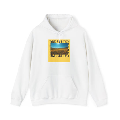 Dream Big Hoodie – Yellow Sunset Landscape Graphic Hooded Sweatshirt